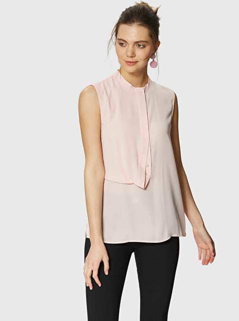 Front Detailed Blouse Powder Y9913004_055