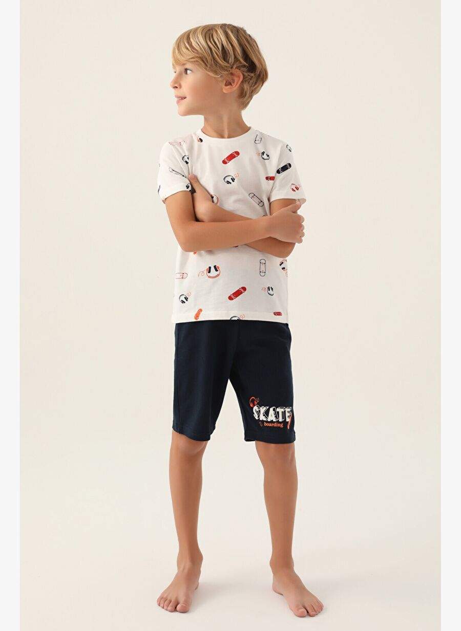 Arnetta Skateboard Krem Erkek Çocuk Bermuda Takım — Product image 5 of 5
