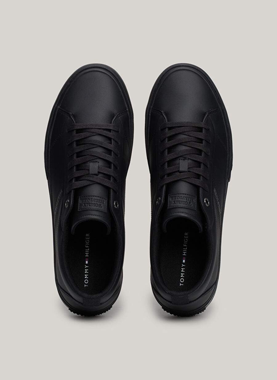 Tommy Hilfiger Siyah Erkek Deri Sneaker TH HI VULC STREET RWB LTH LOW — Product image 6 of 8