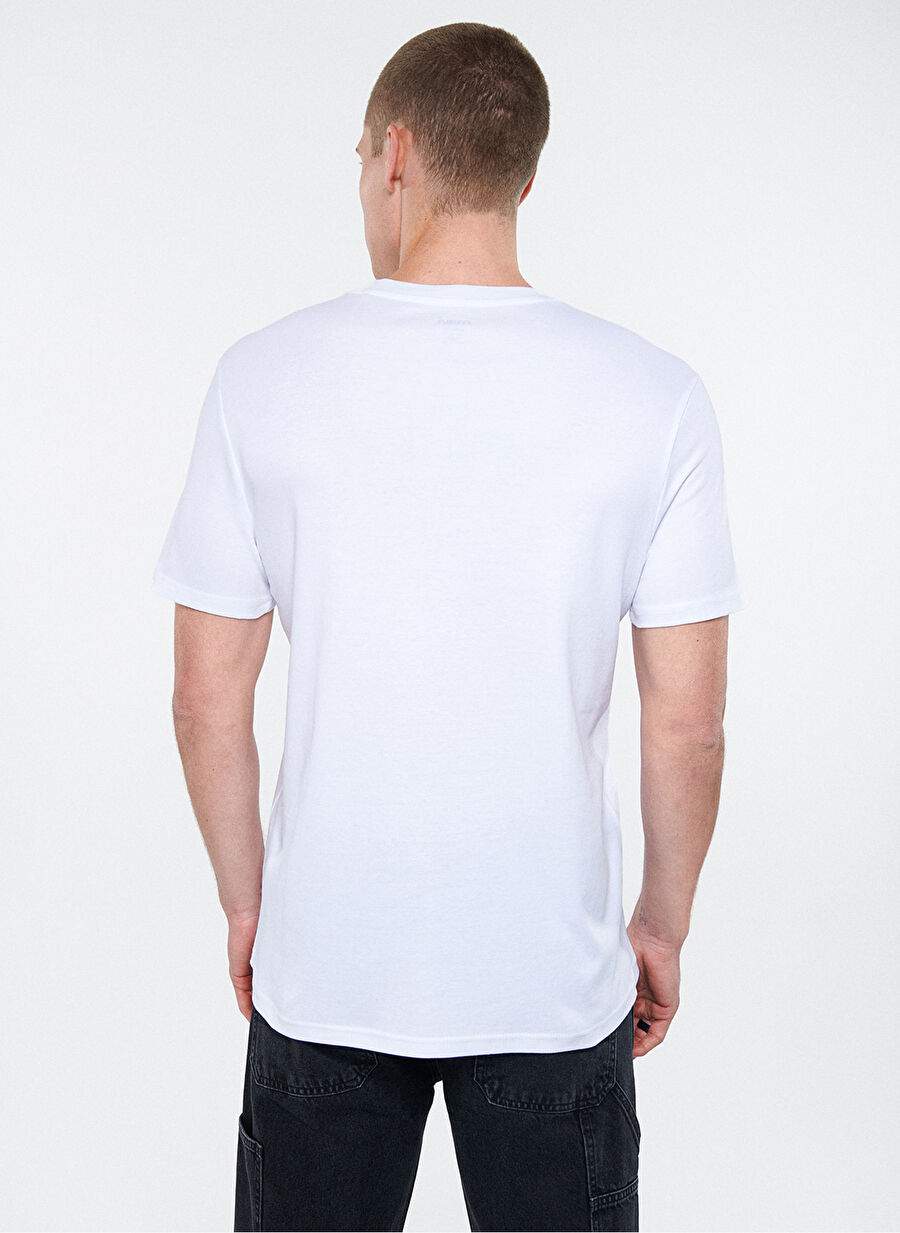 Mavi Bisiklet Yaka   Loose Fit Düz Beyaz Erkek T-Shirt  -  M0610360-620 — Product image 3 of 5