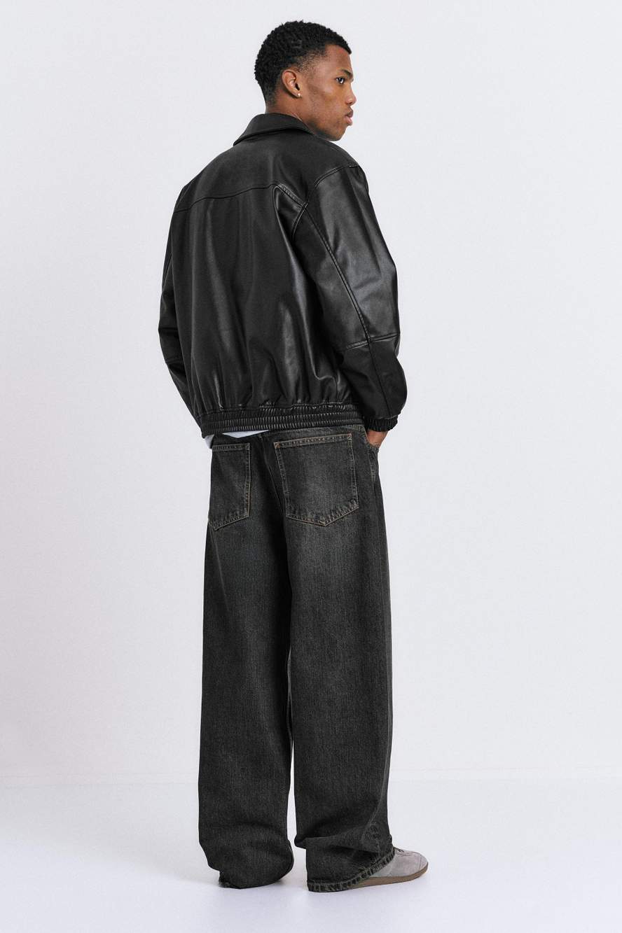 Voluminous leather effect jacket — Product image 5 of 17