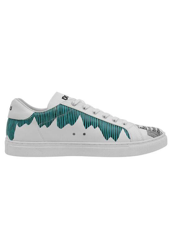 Men Vegan Leather White Sneakers - Kunsthalle Design — صورة المنتج 6 من 8