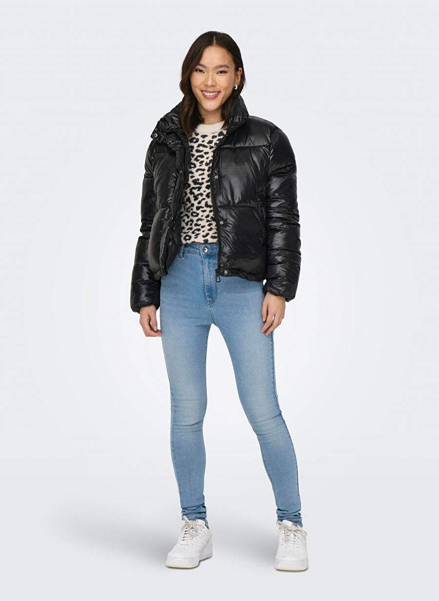 معطف النساء السود فقط ONLSKY SHORT PUFFER CC — صورة المنتج 6 من 7