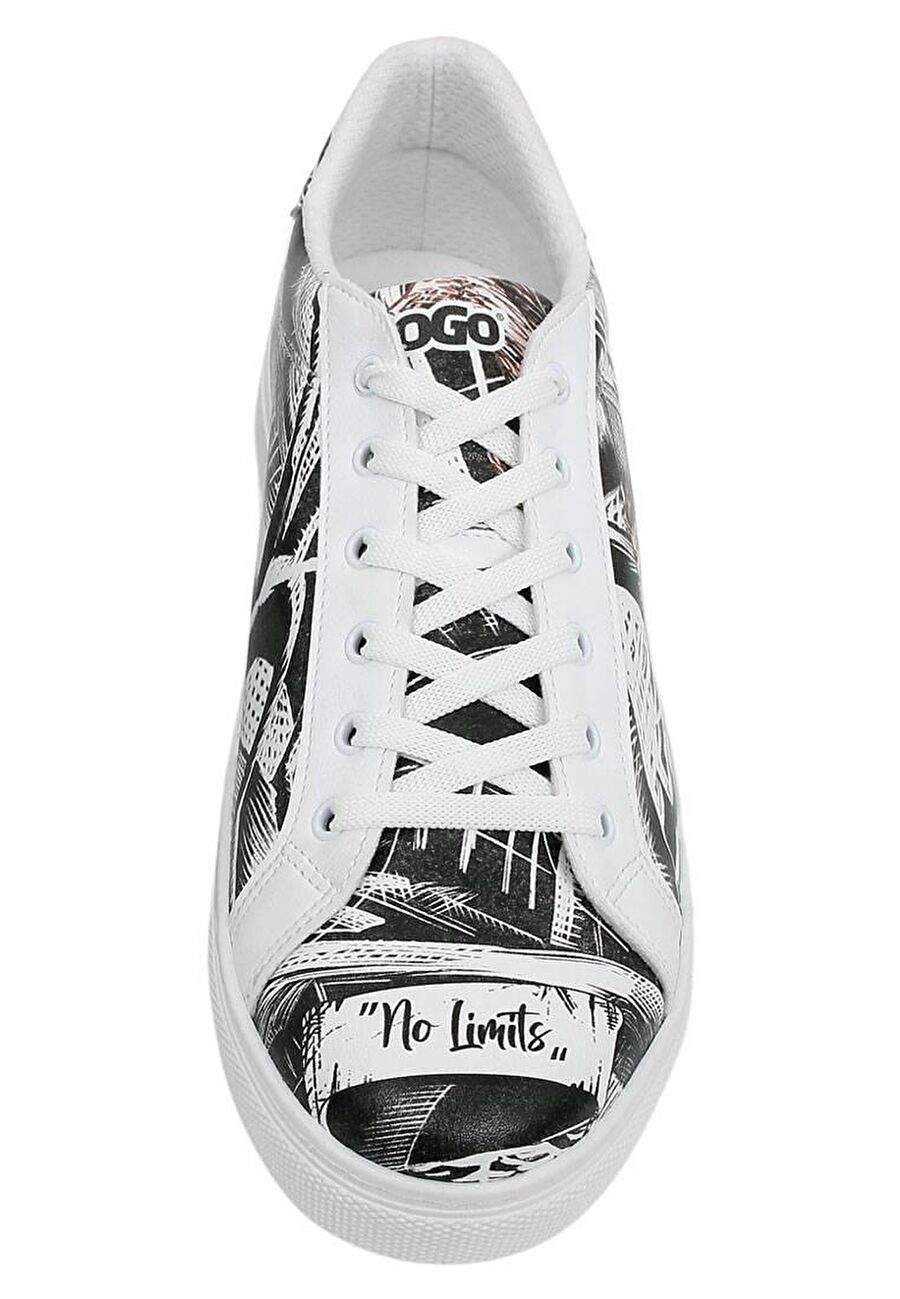 Men's Vegan Leather White Casual Sneakers - No Limits Design — Product image 7 of 8