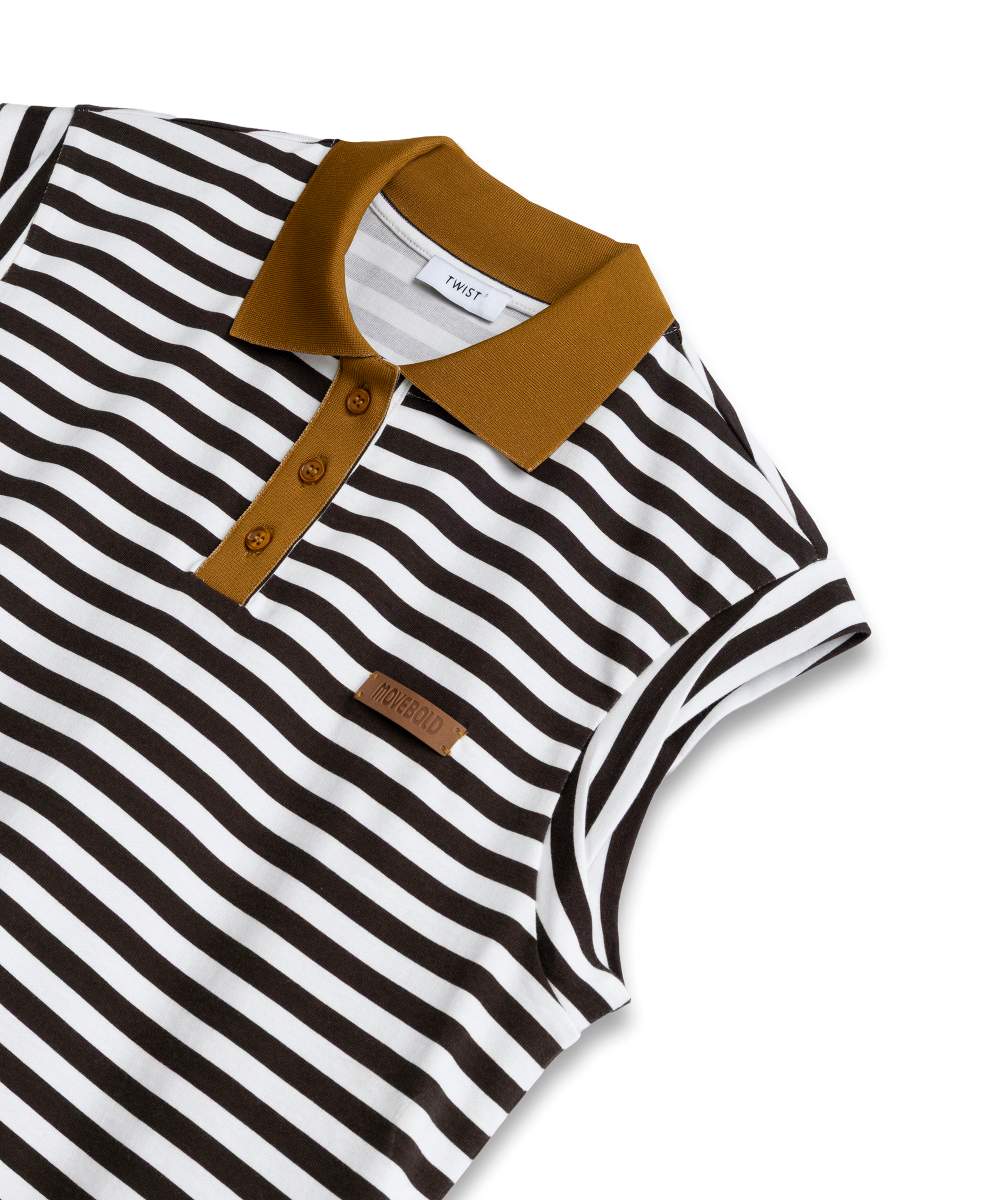 CONTRAST KNIT COLLAR T-SHIRT — Product image 6 of 6
