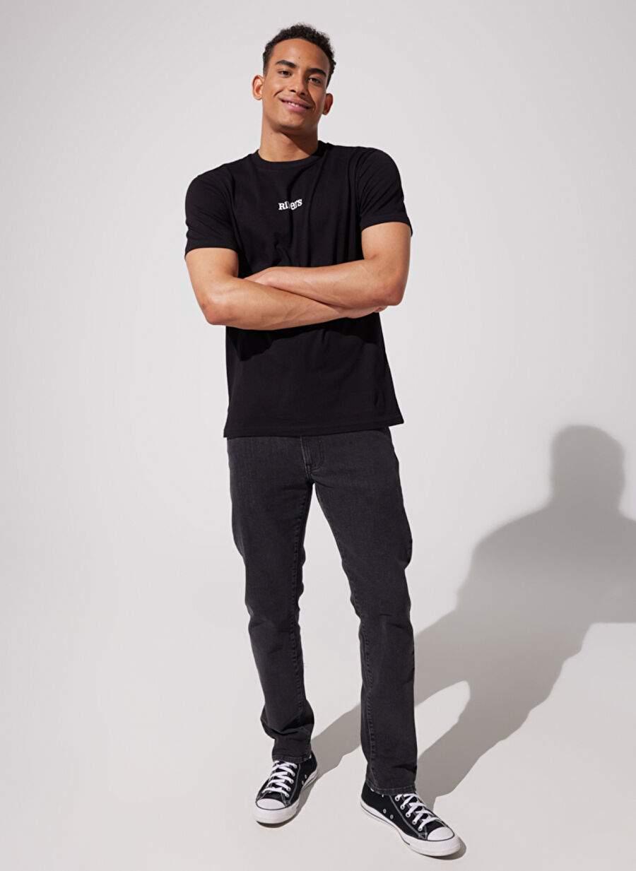 Riders By Lee Bisiklet Yaka Siyah Erkek T-Shirt L231709001 Bisiklet Yaka T-shirt — صورة المنتج 4 من 6