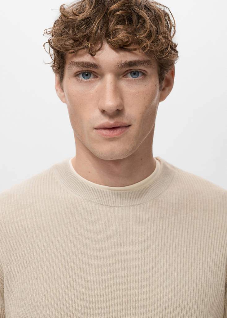 Fine rib-knit cotton sweater — Product image 29 of 30