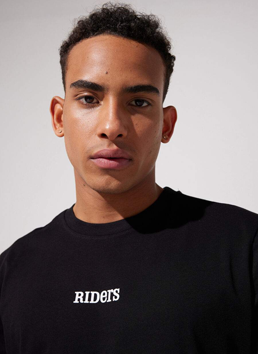 Riders By Lee Bisiklet Yaka Siyah Erkek T-Shirt L231709001 Bisiklet Yaka T-shirt — صورة المنتج 3 من 6