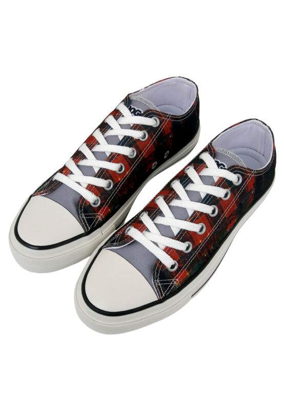 Men Vegan Black Sneakers - Japanese Skull Design — Product image 3 of 9