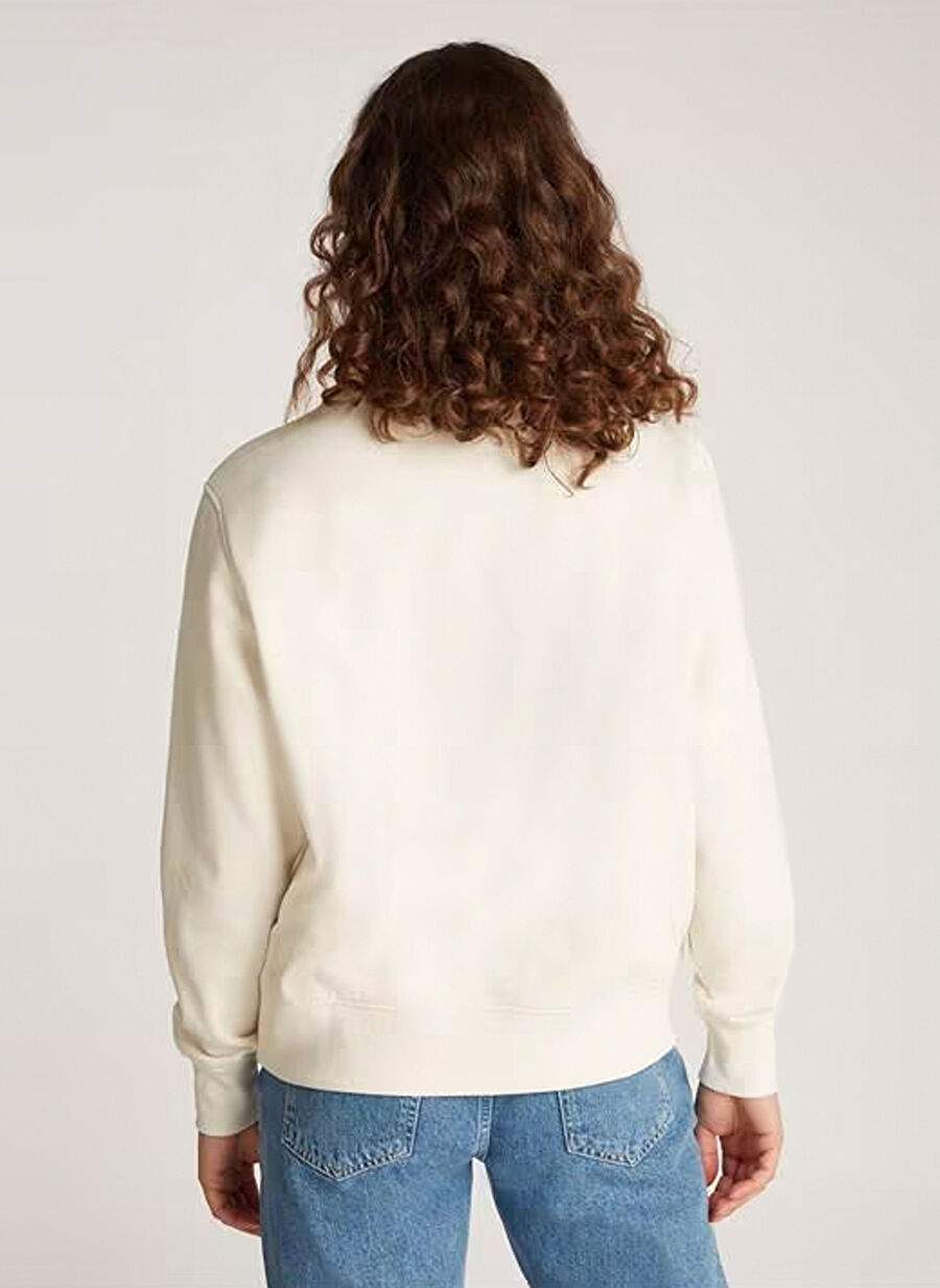 Calvin Klein Jeans White Cadn Round Standard Baskl Sweatshirt Institutional Graphic Reg Cn — Product image 4 of 4