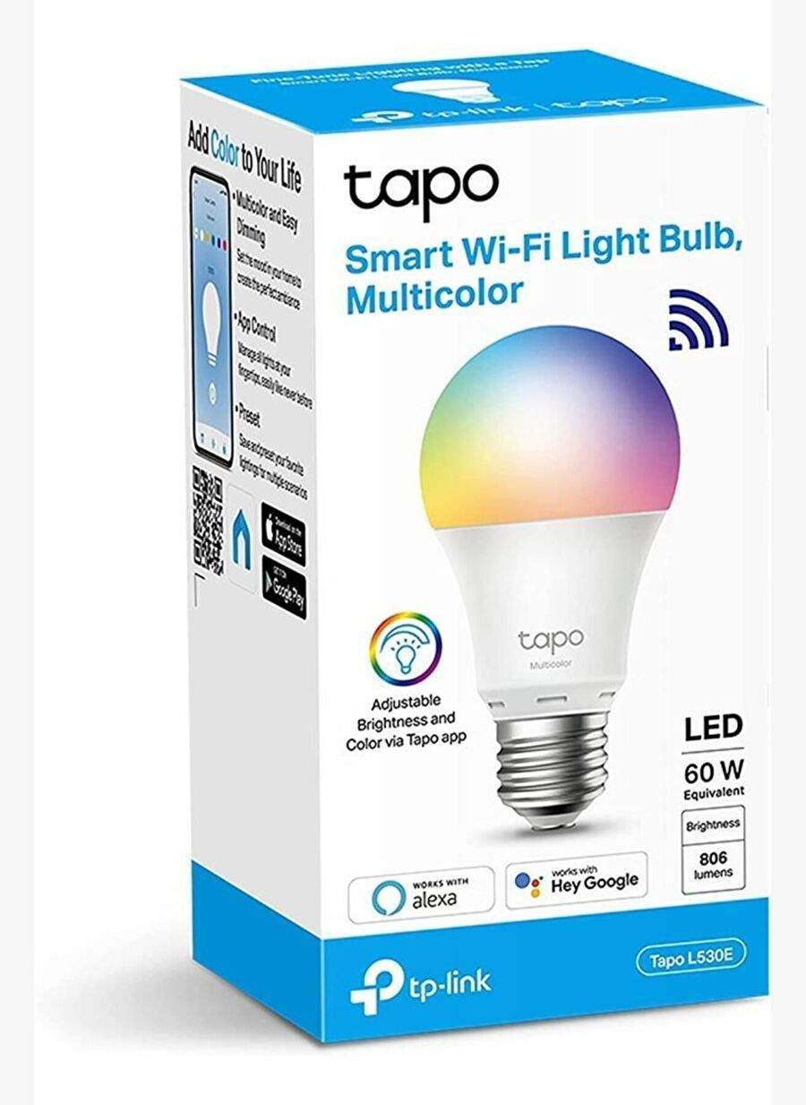 TP-LINK TAPO L530E AYARLANABİLİR IŞIK SEVİYELİ AKILLI WI-FI MULTICOLOR LED AMPUL — صورة المنتج 4 من 4