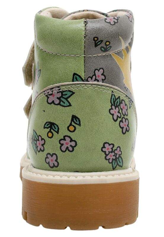 Kids Vegan Leather Green Long Boots - Sometimes Life Goes On Design — صورة المنتج 6 من 7
