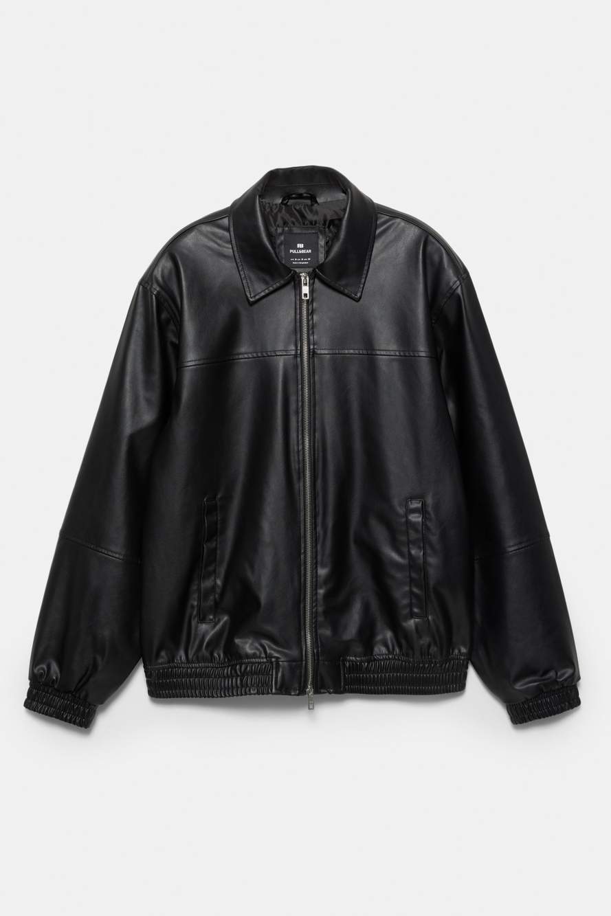 Voluminous leather effect jacket — Product image 4 of 17