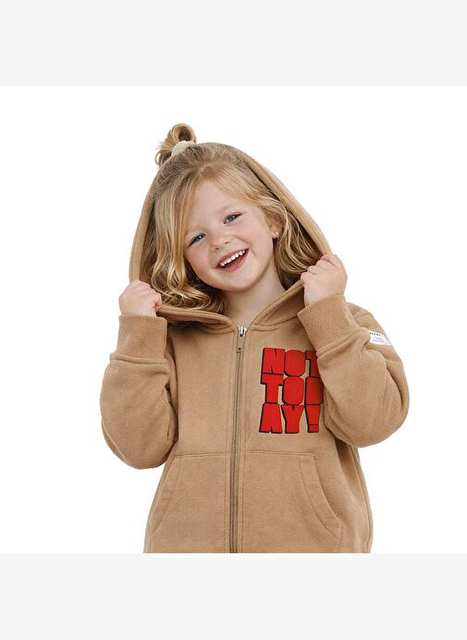Hupalupa Kapusonlu Sweatshirt Bej Not Today 7 8 Yas