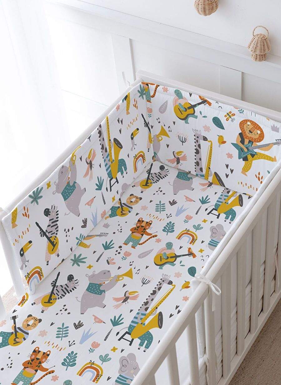 Baby Bedside Protective and Printed Sheet Sleep Set - Iconic Series - Animal Music Group — صورة المنتج 3 من 5