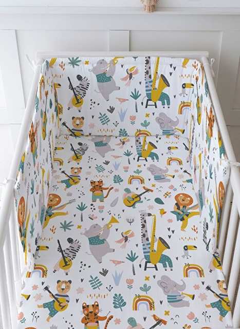 Baby Bedside Protective and Printed Sheet Sleep Set - Iconic Series - Animal Music Group