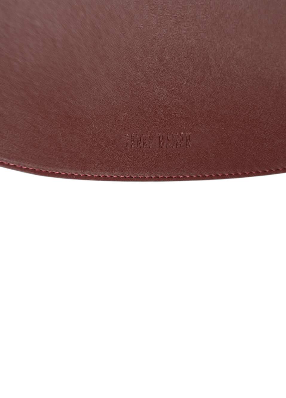 Amorf Mürdüm Krem Deri Çift Taraflı Amerikan Servis 45 x 37 cm — Product image 4 of 4