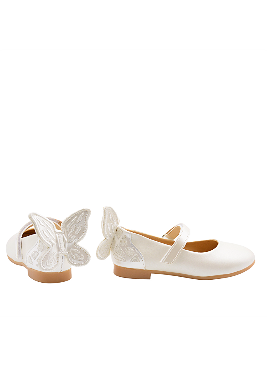 Mariposa Butterfly Figure Detailed Girl Babet Shoe Pearl Color — صورة المنتج 7 من 7