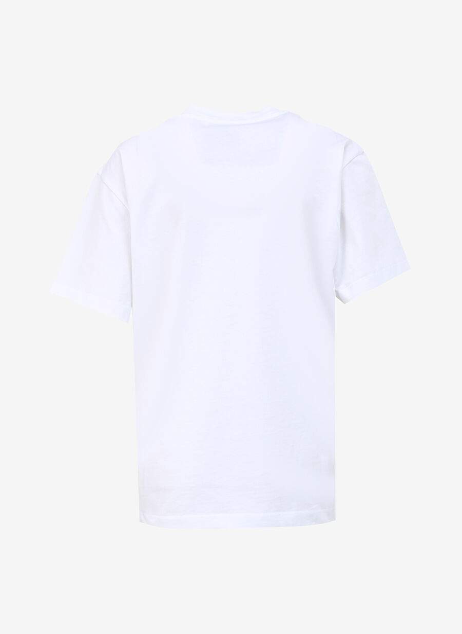 Moschino Jeans Round Collar Baskl White Kadn T Shirt 241k1j0712 — Product image 8 of 8