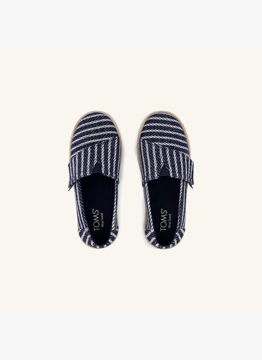 Boy Espadril 10023199 Toms DIANA ALPARGATA ROPE 2.0 Navy Nautical Stripe — صورة المنتج 4 من 5