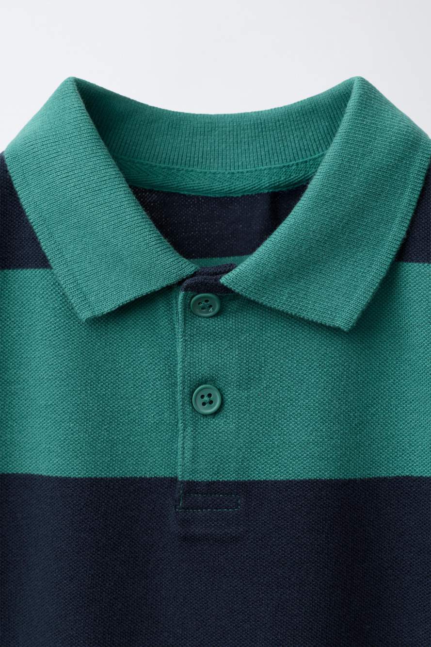 STRIPED GARMENT DYE POLO SHIRT — Product image 3 of 4