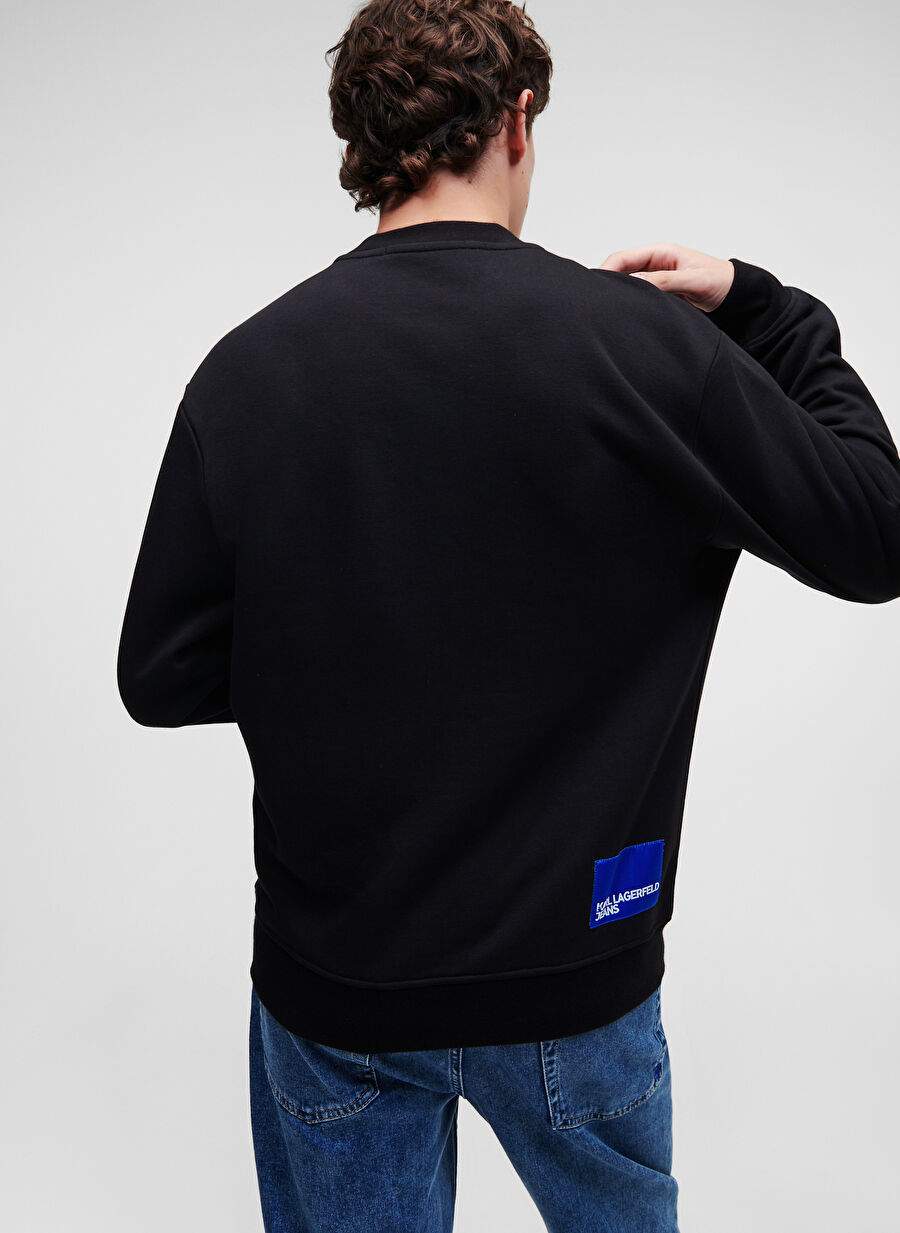 Karl Lagerfeld Jeans Crew Neck Black Men's Sweatshirt 231D1804_KLJ REGULAR LOGO SWEATSHIRT — Product image 5 of 6