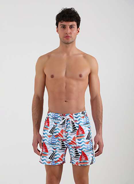Whitefin Multicolor Men's Shorts Swimsuit WHITE YATCHING