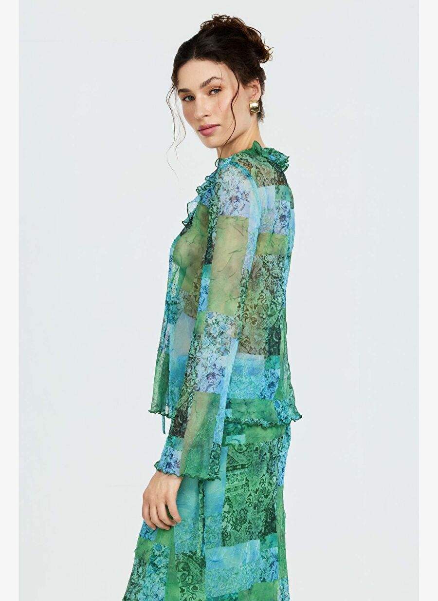 Patterned Bond Detailed Tulle Top — Product image 6 of 7
