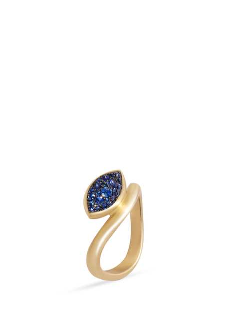 Evil Eye Sapphire Women's Gold Ring
