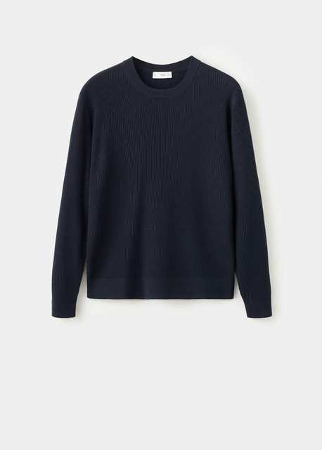 Fine rib-knit cotton sweater