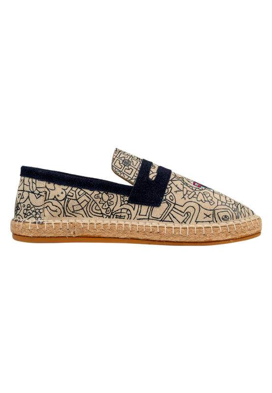 Men Vegan Gray Espadrilles - Street Music Design — صورة المنتج 4 من 6