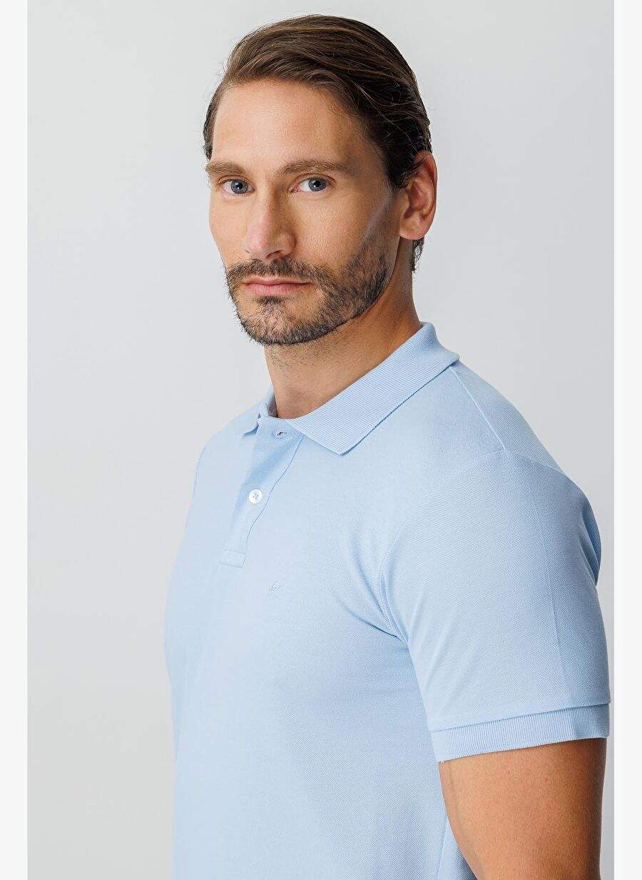 Erkek A Mavi Modernfit Dar Kalip Polo Yaka Tisort — Product image 5 of 6