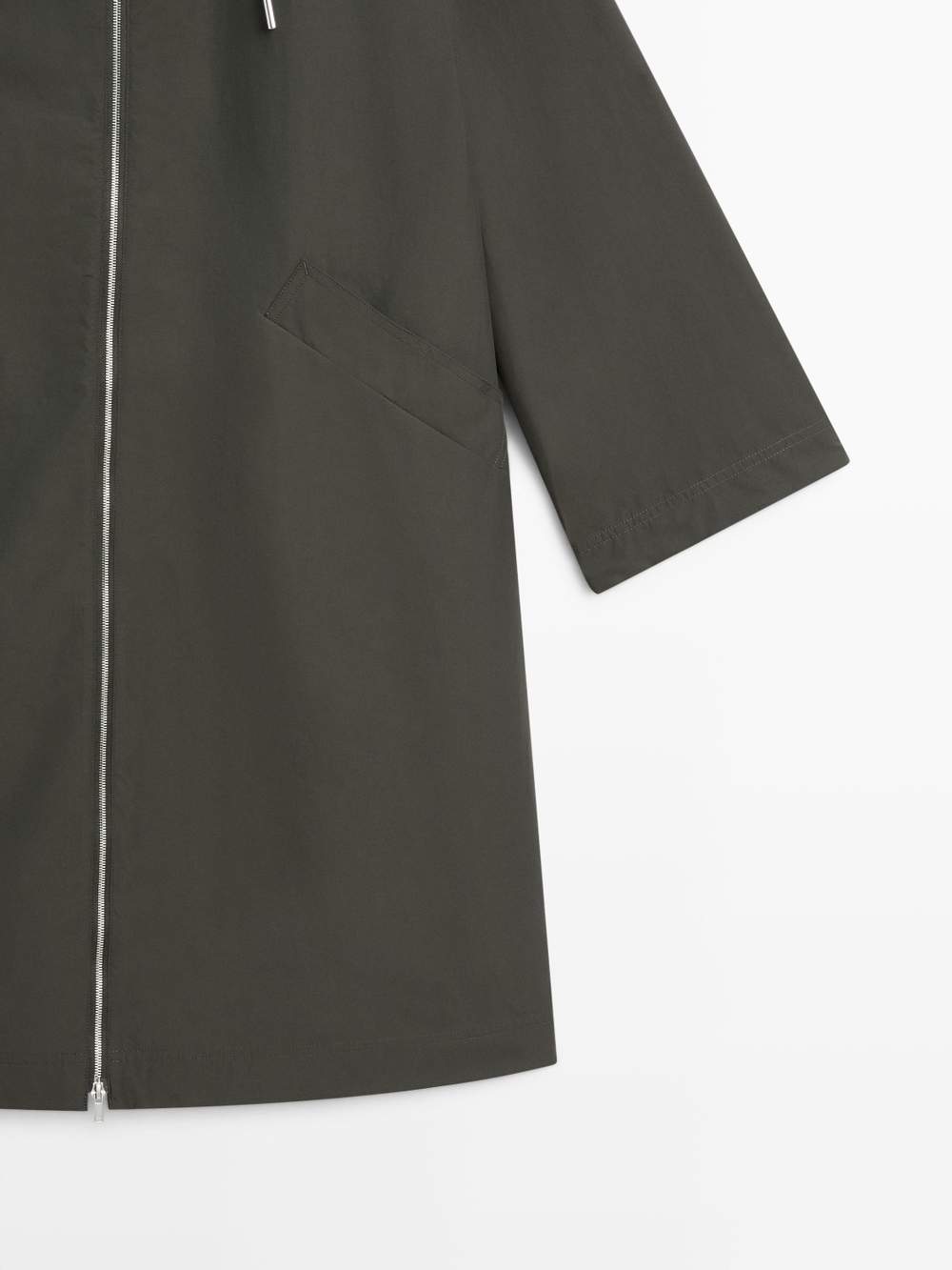Technical fabric trench coat with hood — Product image 8 of 12