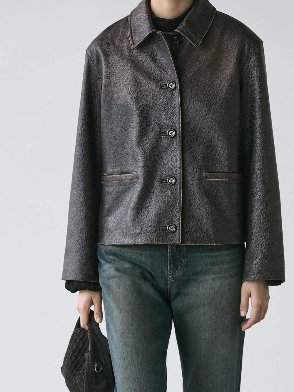 Short nappa leather jacket — Product image 4 of 19