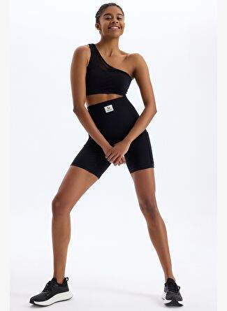 Yan Orgu Desenli File Cepli Spor Sort Siyah — Product image 23 of 30