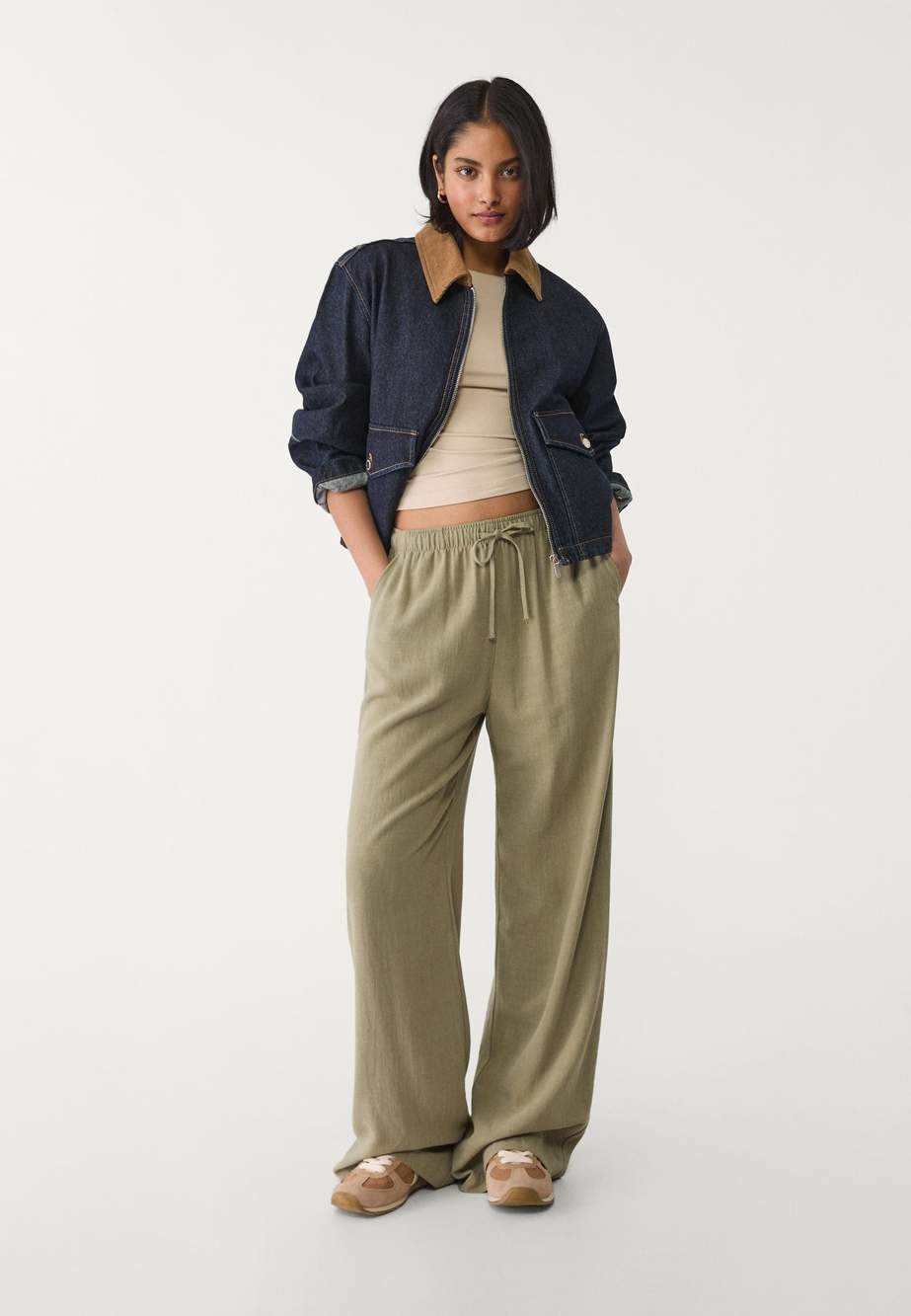 Flowing linen-effect trousers — Product image 47 of 51