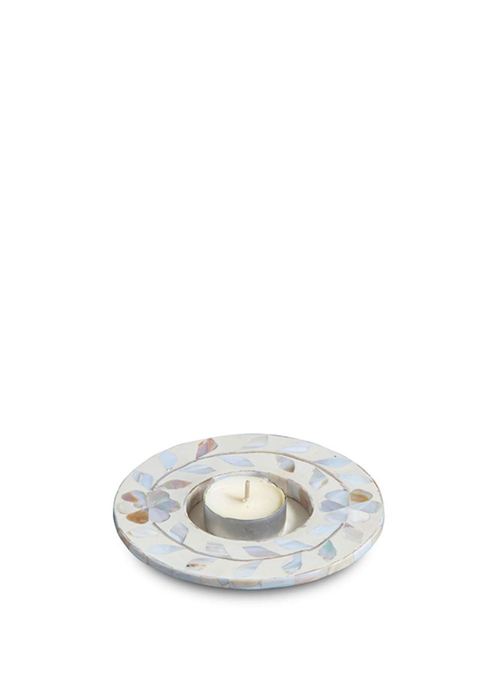Çiçek Desenli Beyaz Sedef Kakmalı Bardak Altlıkları — Product image 3 of 3