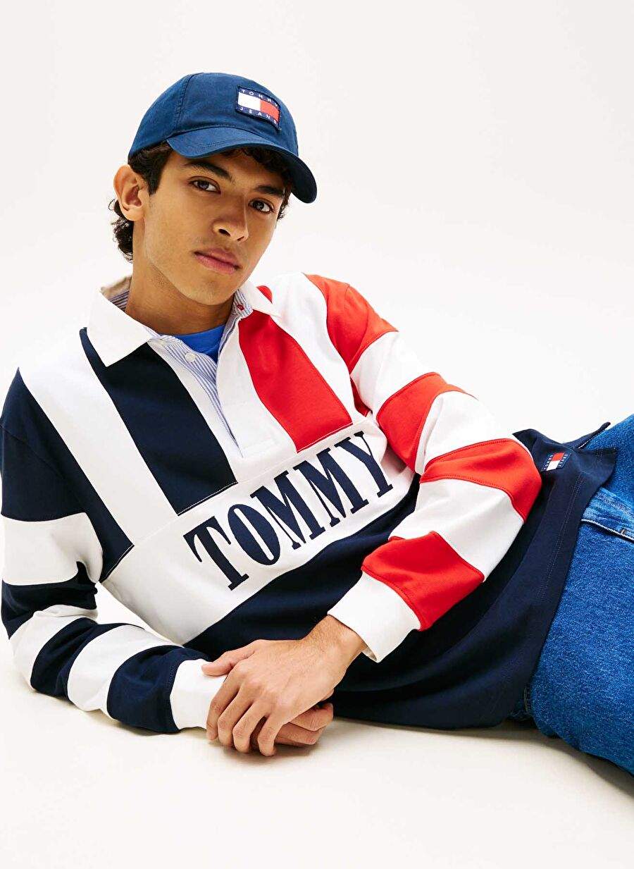 Lacivert Erkek 100 Organik Pamuk Polo T Shirt Dm0dm23054c1g Tjm Rlx Archive Rugby — Product image 3 of 5