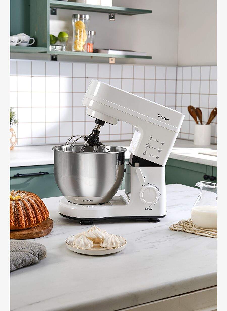 Emsan Maestrochef Stella Hamur Yoğurma Makinesi White 1500W 5L — صورة المنتج 4 من 5