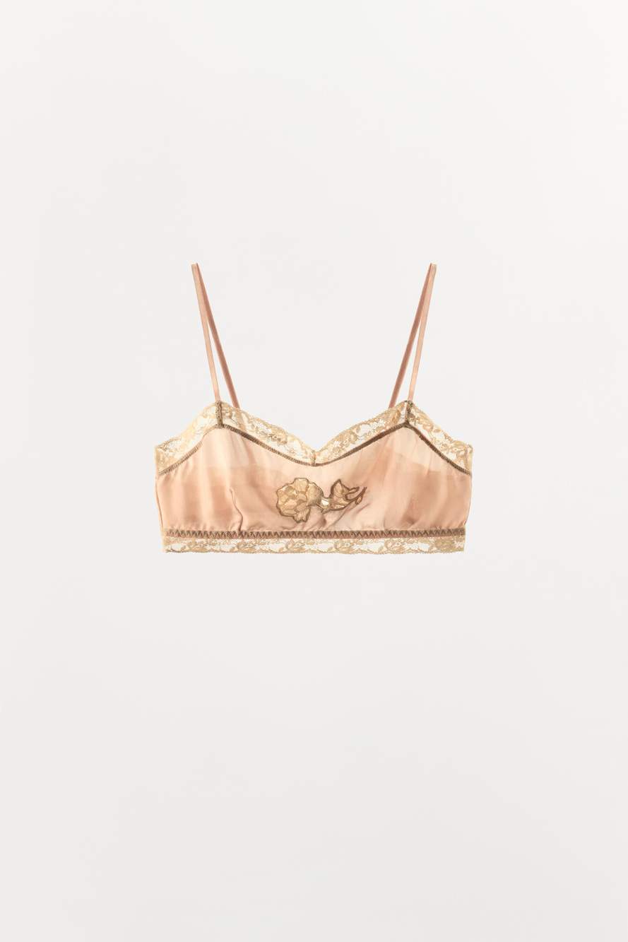 100% SILK EMBROIDERED LACE BRA — Product image 12 of 14