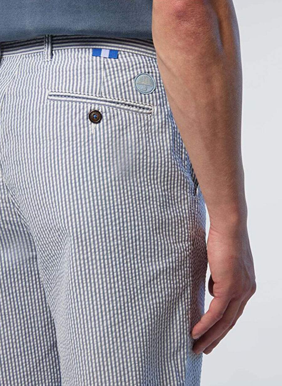 Mavi - Beyaz Erkek %100 Pamuk Pantolon NS0000673153 — Product image 4 of 5