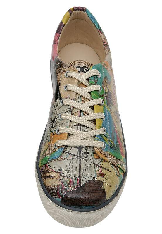 Men Vegan Leather Multicolor Sneakers - Ancient Tales Design — Product image 5 of 7
