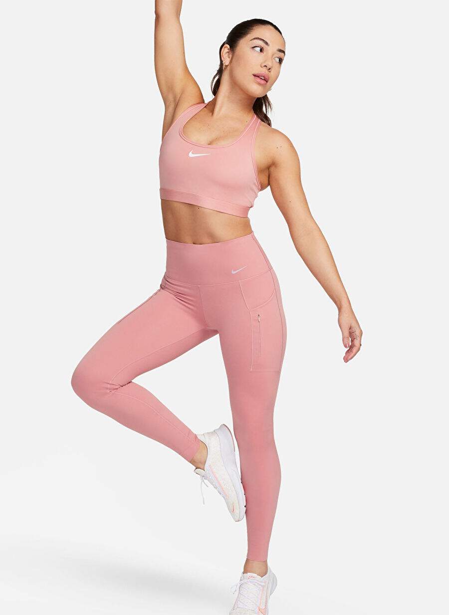 Nike Kırmızı - Pembe Kadın Slim Fit Tayt DQ5668-618 W NK DF GO HR TGHT — صورة المنتج 3 من 7