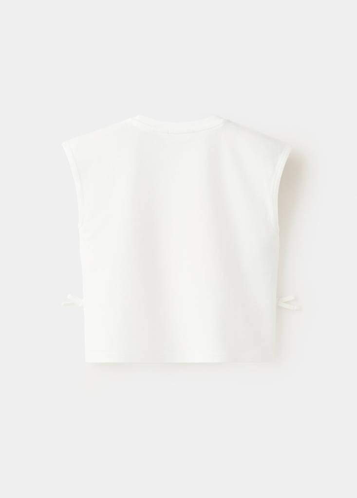 Printed cotton T-shirt with ties — Product image 6 of 7
