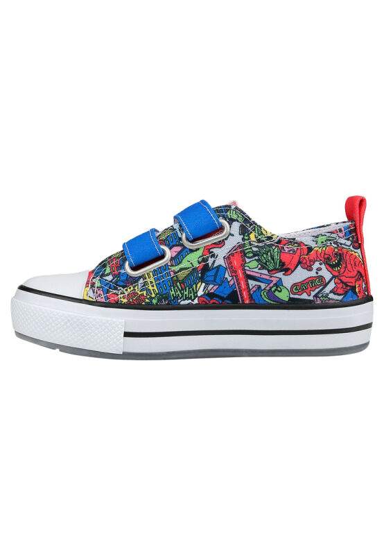 Unisex Kids Vegan Blue Light-Up Velcro Sneakers - Warner Bros Dc Villains Design — Product image 6 of 9