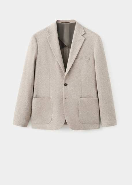 Slim fit wool blend blazer