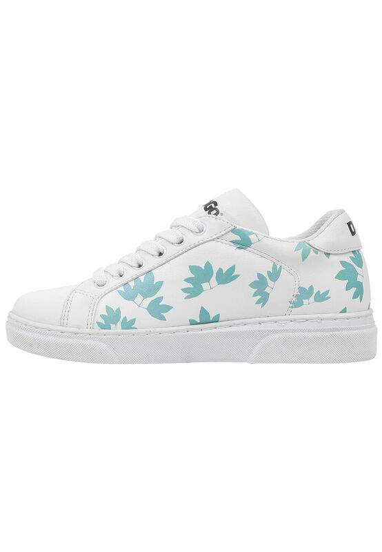 Unisex Kids Vegan Leather White Sneakers - Everything is Gonna Be Purrfect Design — Product image 7 of 10
