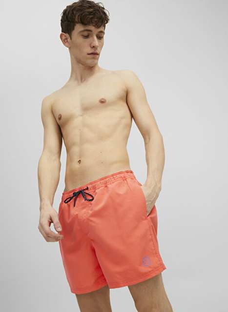 Light Red Men's Regular Pattern Shorts Swimsuit 12202956_JPSTCRETE JJSWIM AKM