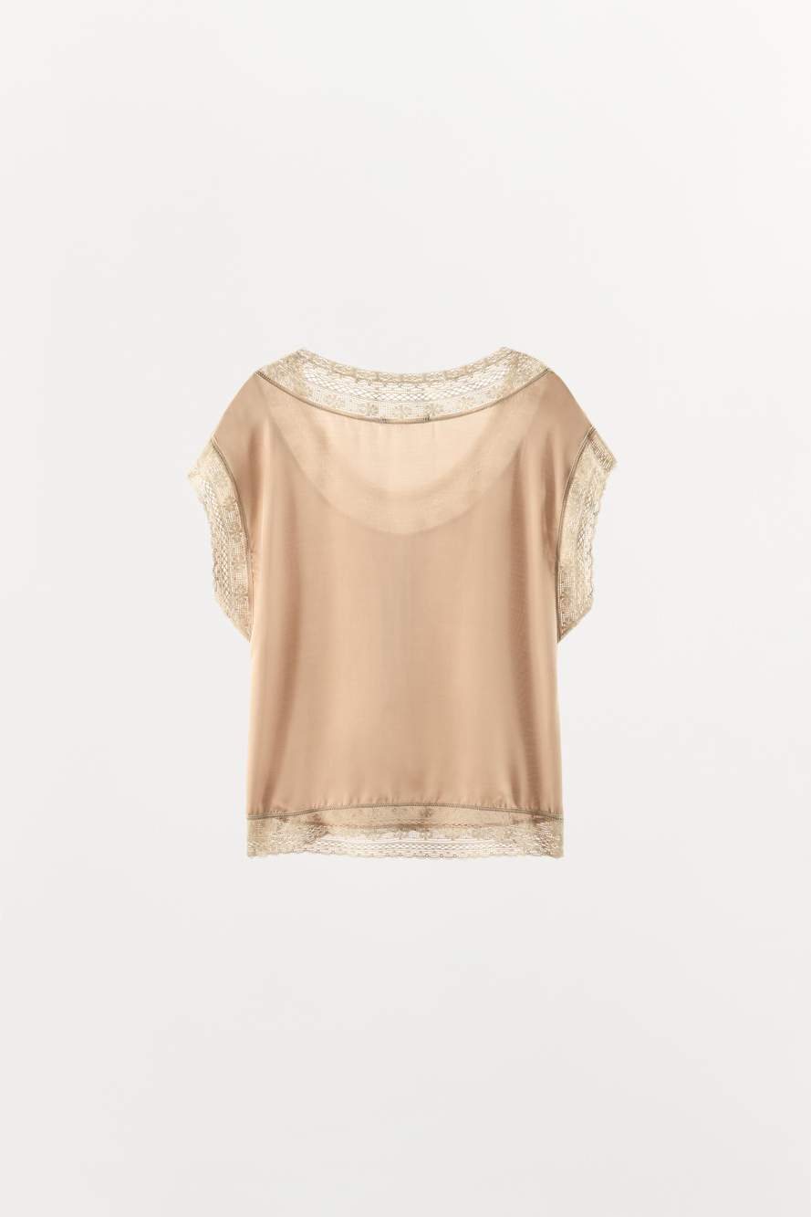 PLEATED LACE TOP — Product image 5 of 6