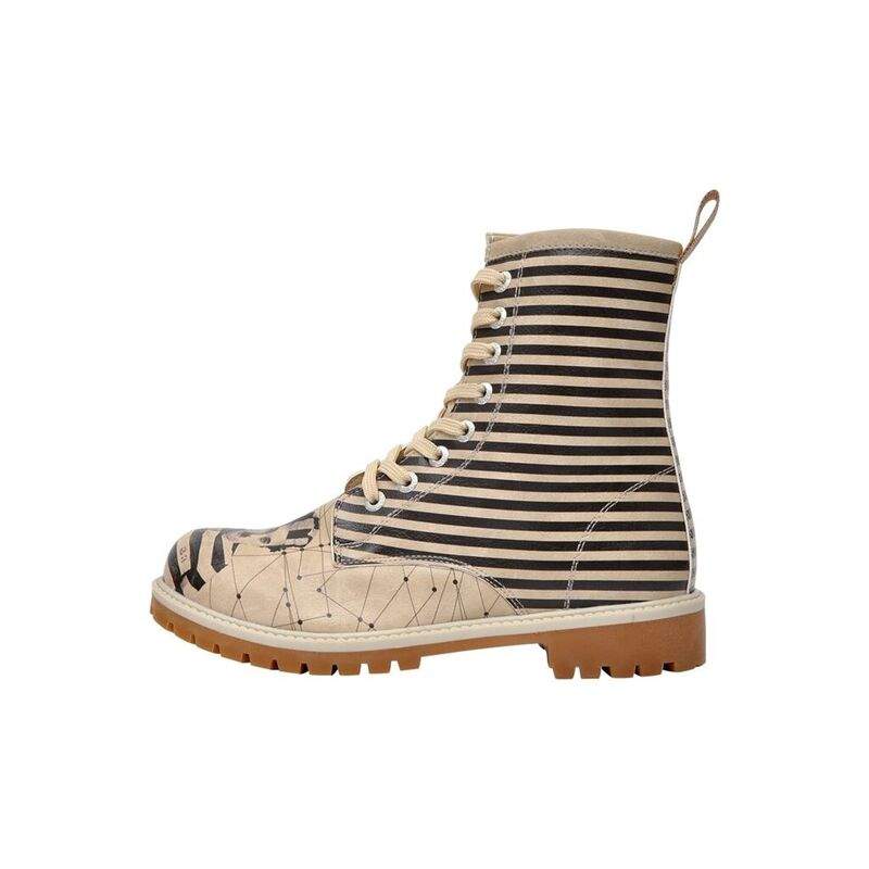 Women Vegan Leather Beige Long Boots - C.Chaplin Design — Product image 3 of 8